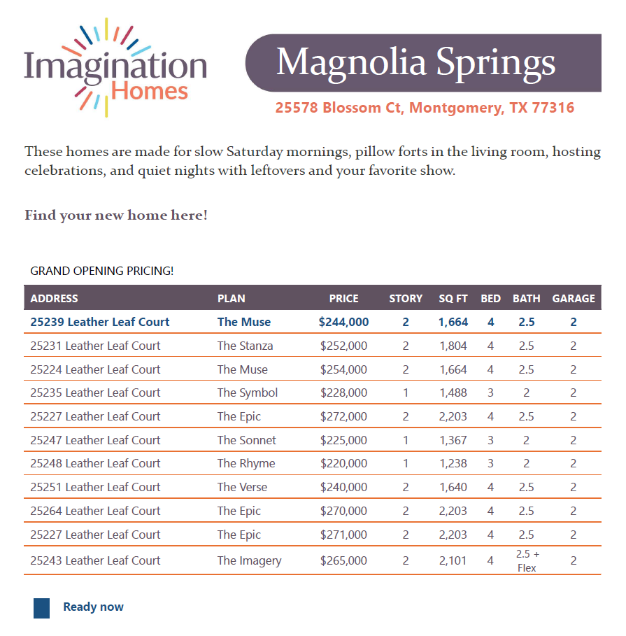 Imagination Homes Promo